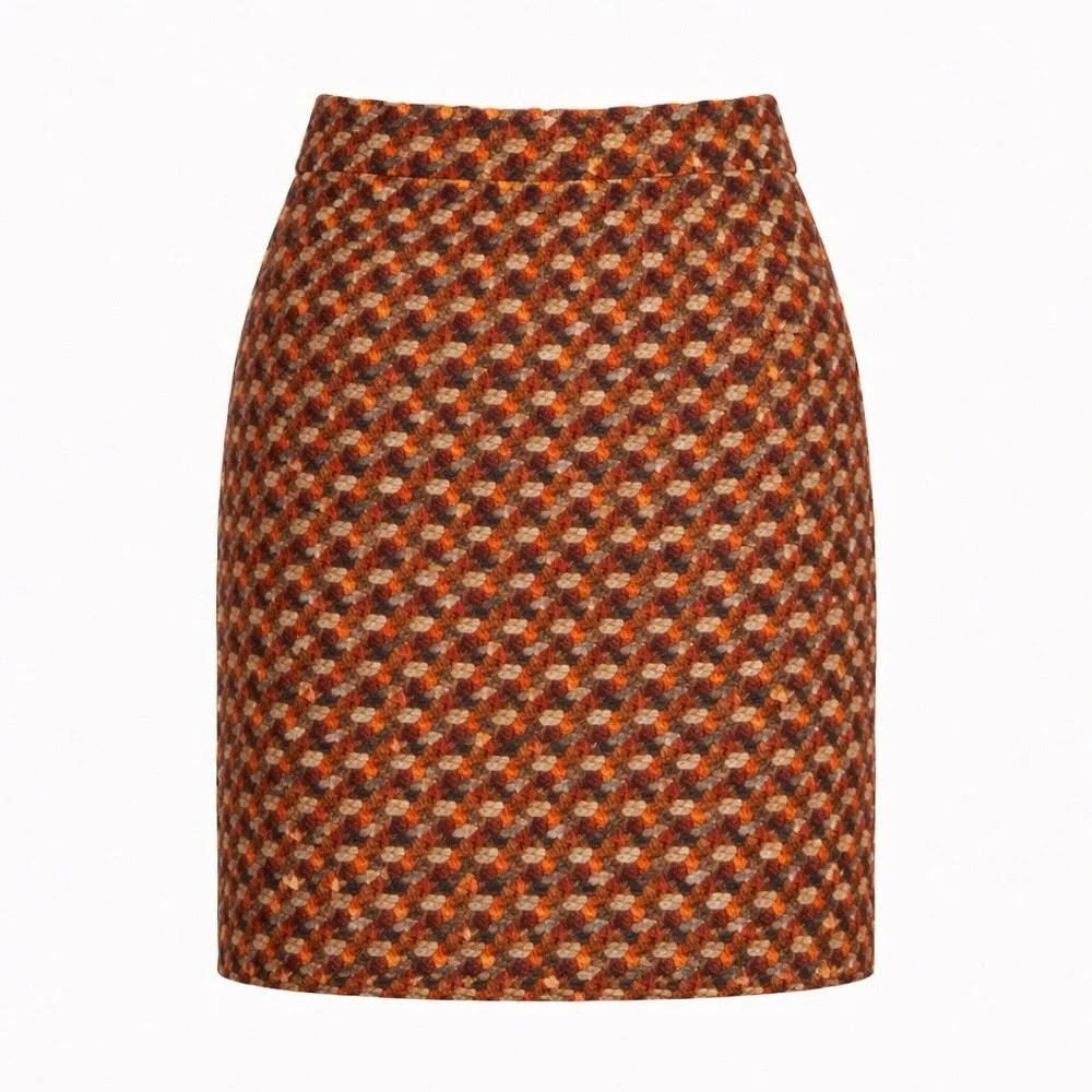 Kate Spade New York Women's Pencil Skirt Wool‎ Tweed Size 4 High Waist Work